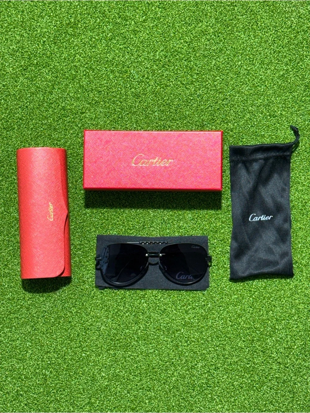 Cartier Black Sunglasses With Black Accents